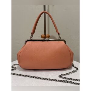 Premium Togo Cowhide Calfskin Handmade Kisslock Bag, Includes 3 Strap Styles